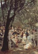 Max Liebermann Munich Beer Garden oil painting artist